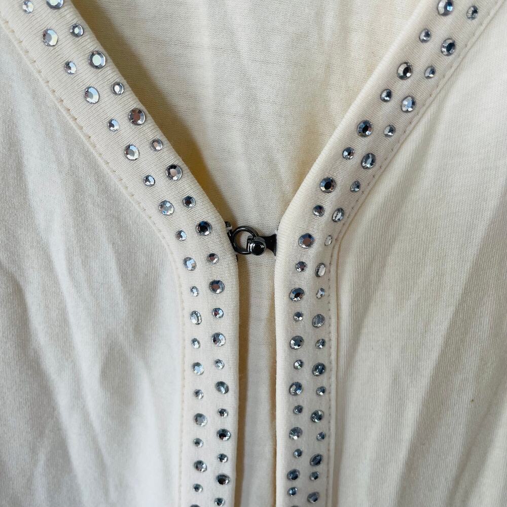 Talbots Size 1x Bling Collar 1 Button Cardigan Iv… - image 6